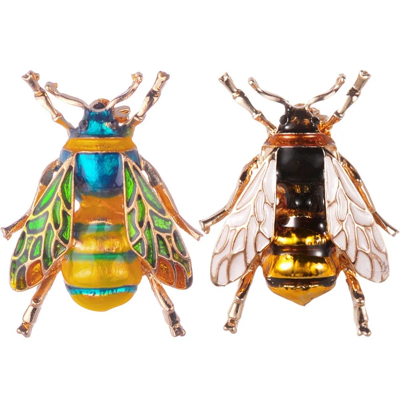 

Insect Bumble Bee Brooch For Women Kids Girls Bee Jewelry Gold Color Yellow Green Enamel Brooches Jewelry Bumble Bee