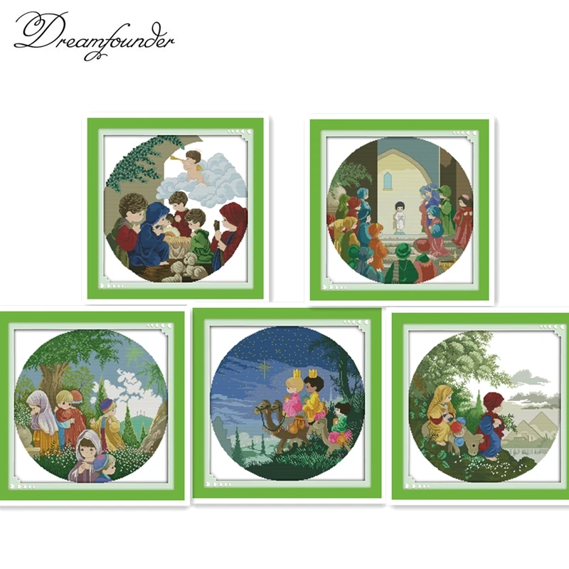 

Fairy tales cross stitch kit aida 14ct 11ct count printed canvas stitches embroidery DIY handmade needlework