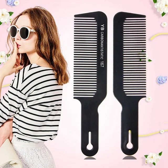 1 Pcs Carbon Antistatic 3D Hairdressing Clipper Comb Anti