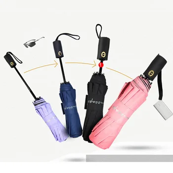

Wind Resistant Folding Automatic Umbrella Rain Women Auto Luxury Big Windproof Umbrellas Rain For Men Black Coating 10K Parasol