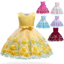 Vestido da menina de flor 3-10 anos do bebê vestidos de princesa para crianças meninas adolescentes de casamento vestidos de festa infantil do miúdo meninas floral roupas