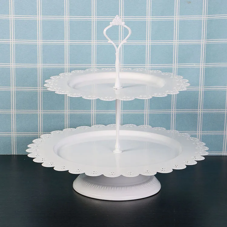 1/2/3 Tiers White Fruits Cakes Stands Desserts Plate Stand for Wedding