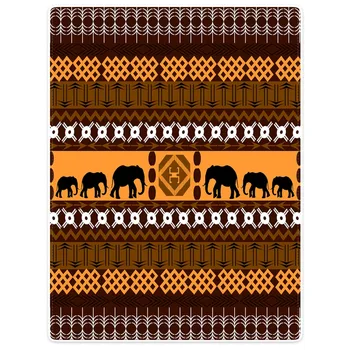 

Blanket African Elephant Totem Brown Comfort Warmth Soft Plush Easy Care Machine Wash Sofa Bed Throw blanket Beautiful