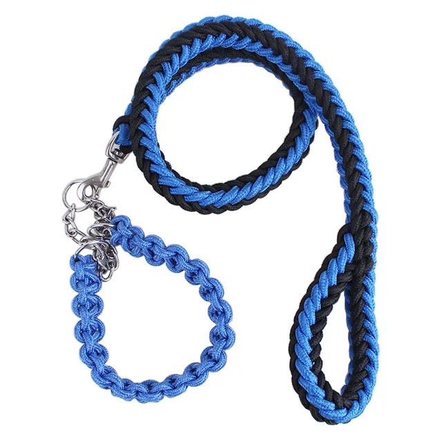 Dog Chain Leashes Nylon Leash Dog Collar Pet Eight Braided Traction