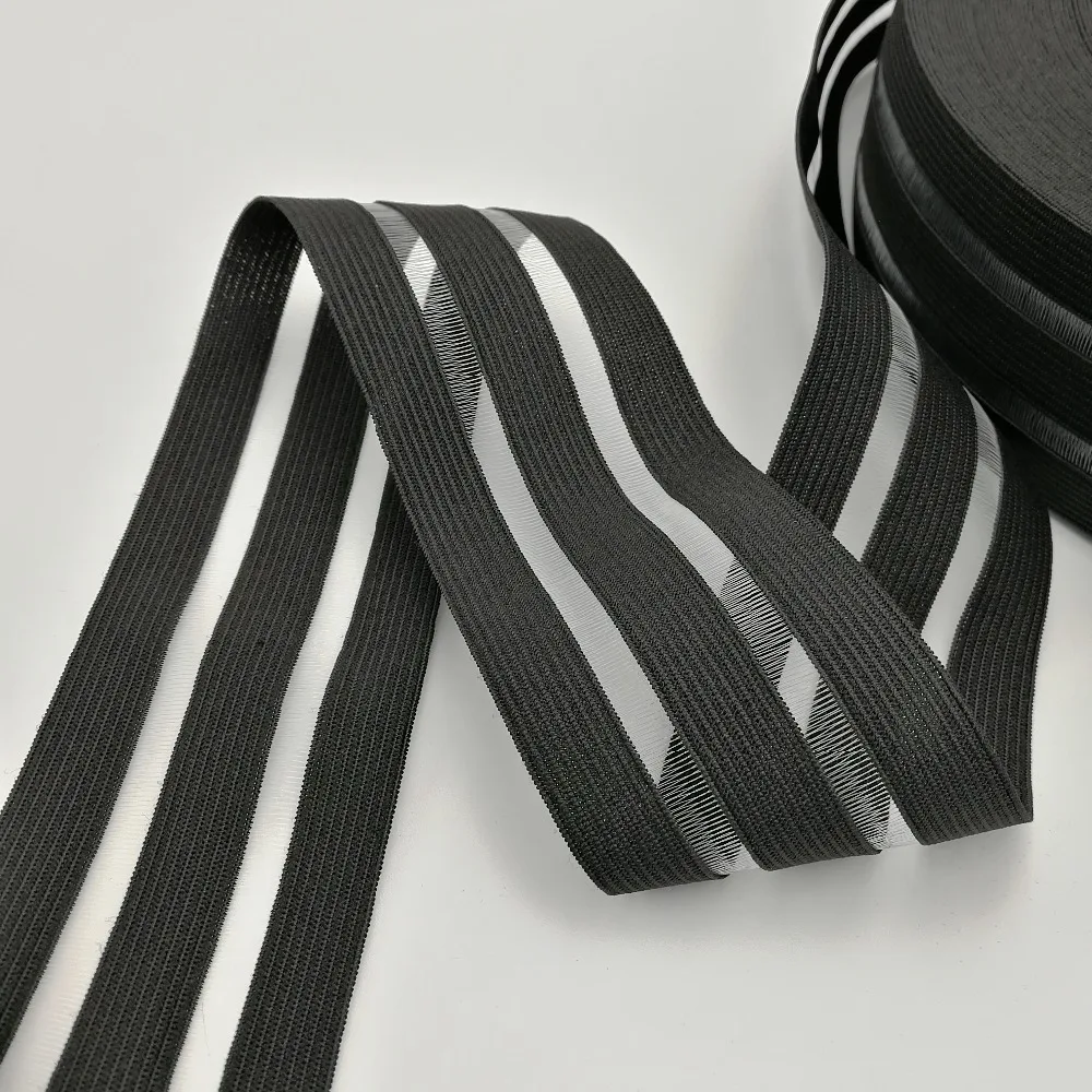 

50mm wide 5yards/lot Black polyester Elastic bands for dress
