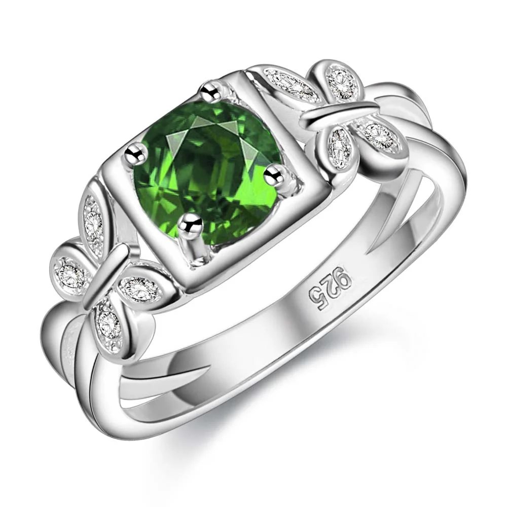 classic sea green zircon wedding Hot silver plated Ring ,fashion
