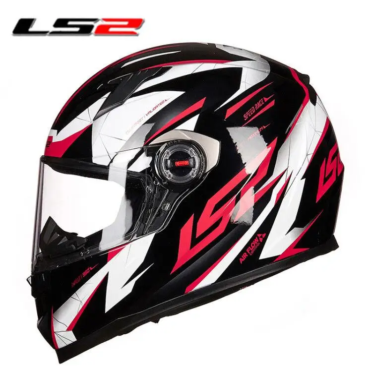 LS2 FF358 Полнолицевой мотоциклетный шлем с моющимися внутренними накладками, мужские многоцветные гоночные шлемы ls2 Casco Moto ECE Сертификация - Цвет: 30