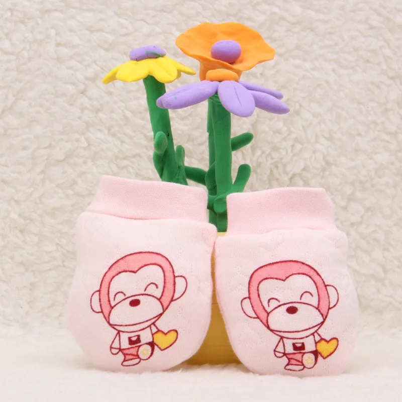 2 пары/Лот 100% хлопок с рисунком|baby gloves|baby mittensbaby mittens pattern |