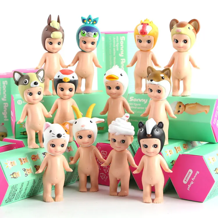 12 шт./лот Sonny Angel Figures Animal Series версия 4 детские игрушки куклы 7 8 см редкие животные