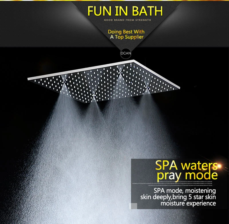 SPA Big Rain Shower Faucets Modern Shower Ceiling 20'' Showerheads Panel 304 Stainless Steel Shower Set & Bath Shower Mixer (7)