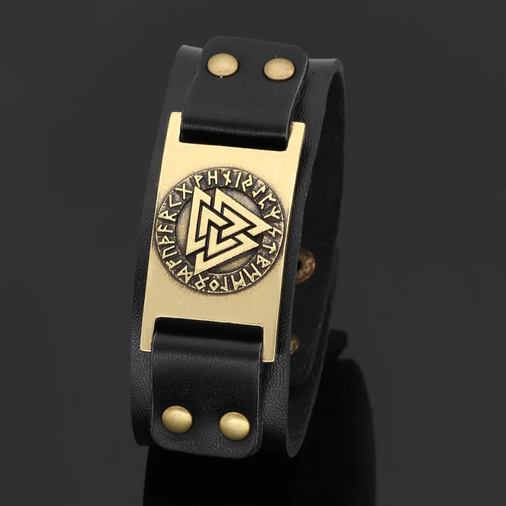 Мужской кожаный браслет viking compass valnut pagan rune амулет ювелирное изделие 20 25