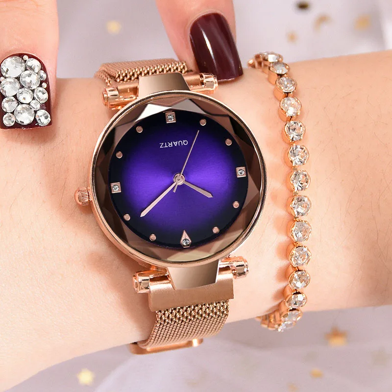 

Fashion Women's Watches High Quality Bracelet Ladies Wrist Watch Women Casual Starry Sky Quartz Watch For Women Relogio Feminino