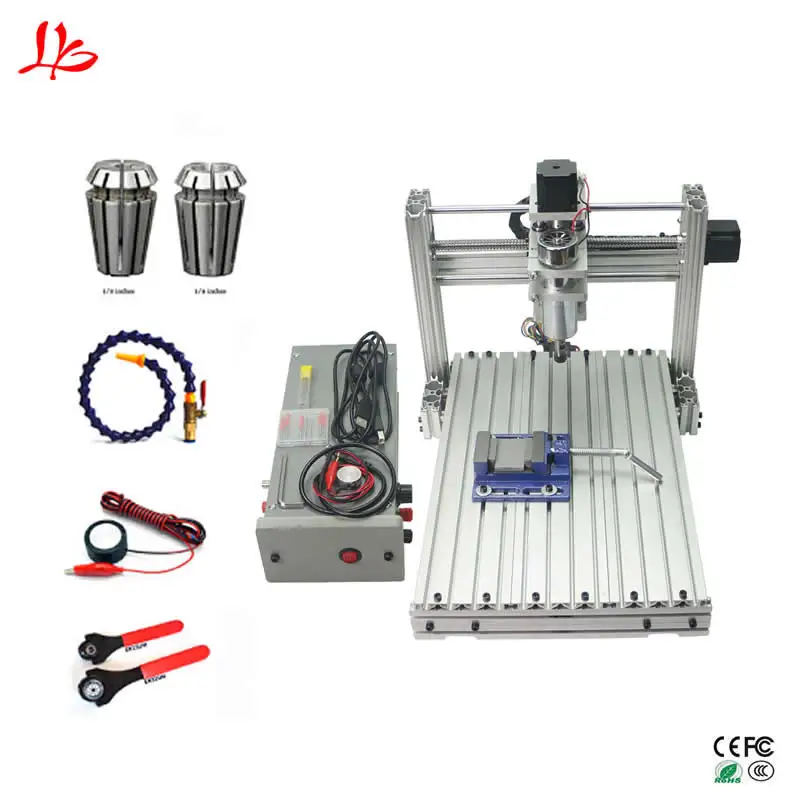Мини Гравировальный фрезерный станок с ЧПУ 3040 3 оси шариковый винт Резьба по дереву маршрутизатор USB порт