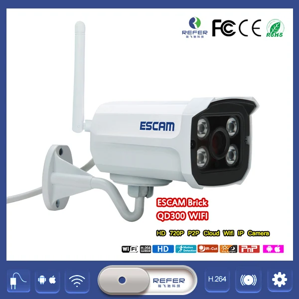 Best Selling Factory ESCAM QD300 WIFI OEM Outdoor 720p Surveilance Camera full HD Night Vision Wireless Best Selling Factory ESCAM QD300 WIFI OEM Outdoor 720p Surveilance Camera full HD Night Vision Wireless