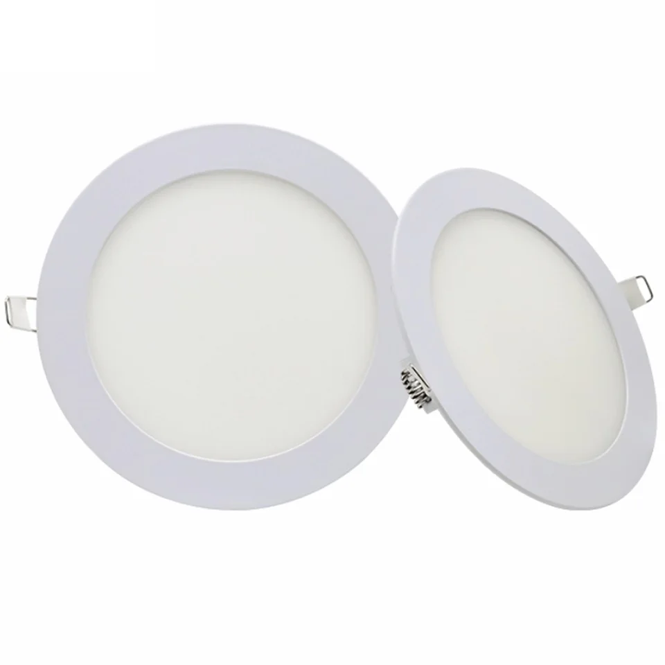 Ultra Thin Design Round 3W 6W 9W 12W 24W LED Ceiling Recessed Downlight led Slim Panel Light Aluminum shell for Kitchen Bathroom | Лампы и
