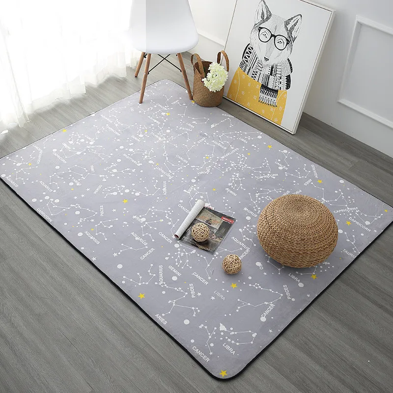 

150X200CM Night Constellations Carpets For Living Room Home Bedroom Rugs And Carpets Coffee Table Brief Area Rug Kids Play Mat