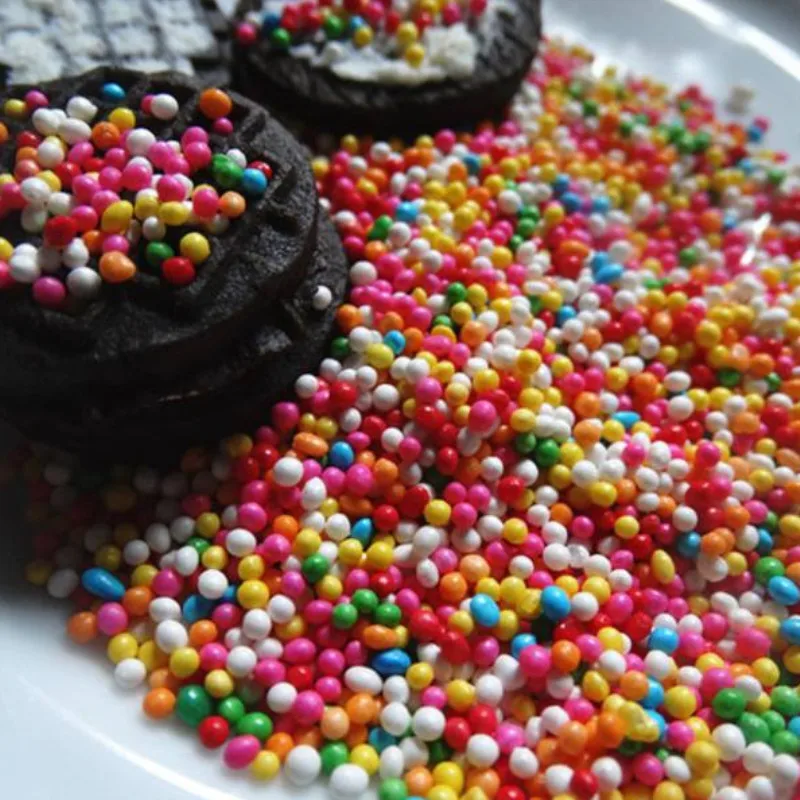 

50g Edible Colorful Pearlescent Sugar Beads 2mm Cake Decoration Fondant DIY Pearl Ball Cake Sprinkles Free Shipping