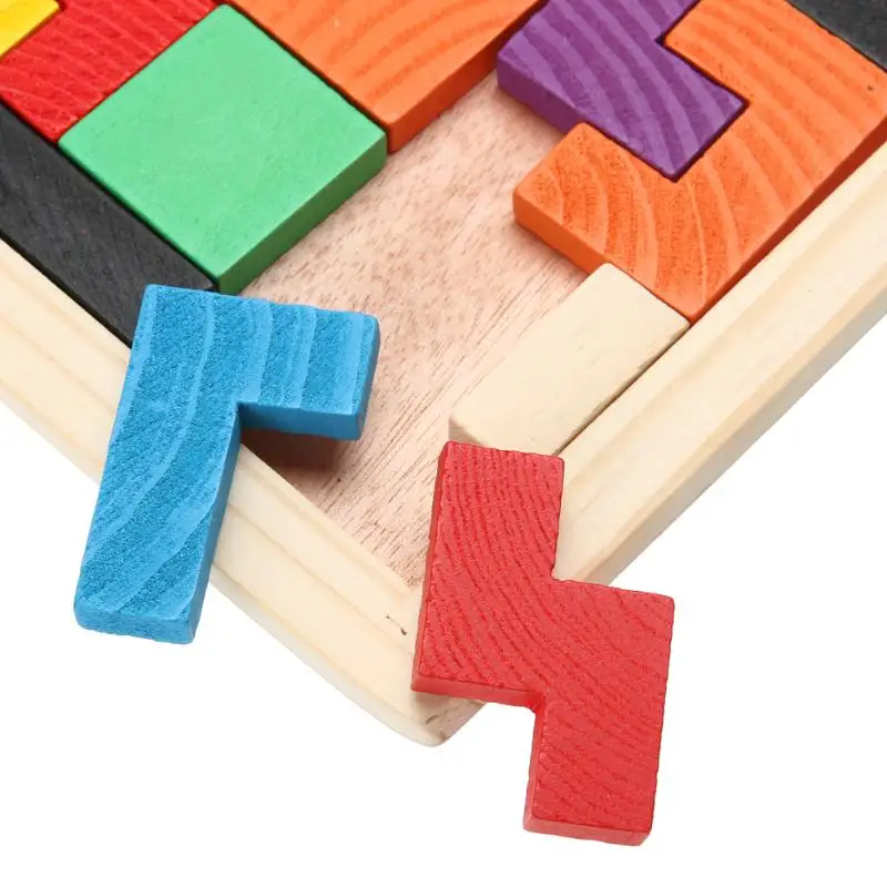 Ttnight Деревянный Tangram головоломка красочные головоломки игрушка игра дошкольного интеллектуального образования игрушки ребенок рождественские подарки