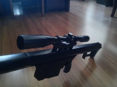 1:1 3D бумажная модель 1400 мм Barrett строительные блоки наборы Косплей оружие Обучающие игрушки пистолет ремесла с инструкцией
