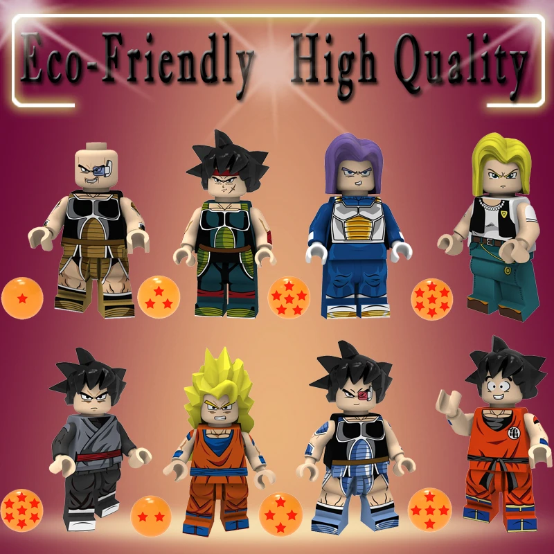 

Single Sale Dragon Ball Z Black goku Naba Sun Wukong Badak Dales Learning Action Figures Building Blocks Gift Toy Kids PG8176