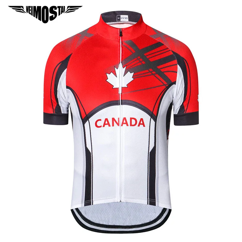 

Weimostar Canada Pro Team Cycling Jersey Racing Sport Bicycle Clothing Ropa Ciclismo Breathable MTB Bike Jersey Cycling Shirt