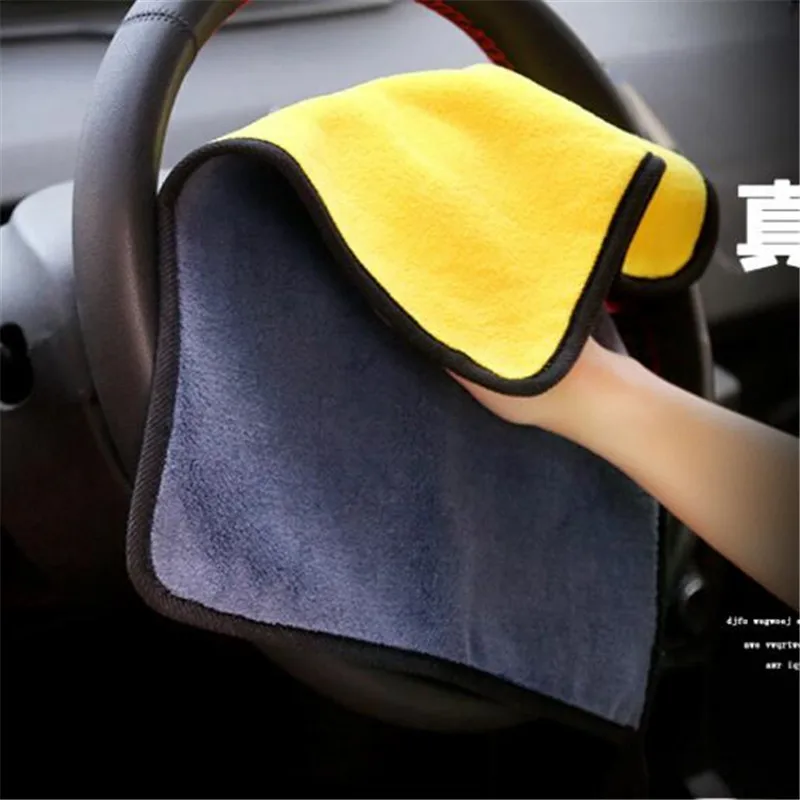 

Microfiber Dish Cloth Kitchen Towels Thicken Washing Drying Towel Plush Polyester Fiber Cleaning Rags For Car Scouring Pad