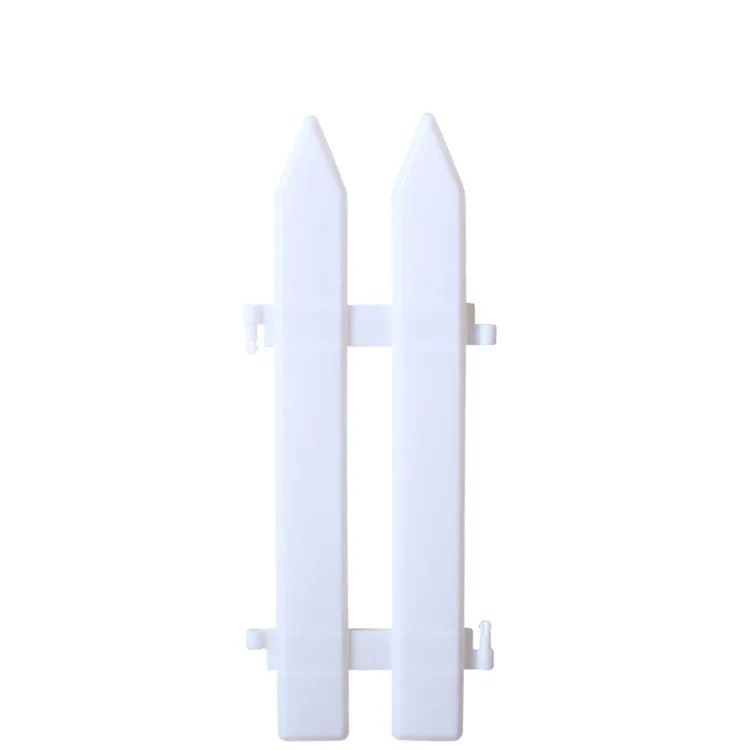 Free Shipping 5pcs Pointed Plastic Fence Garden White Decorated Garden Flowerbed Kindergarten Christmas Fence Small