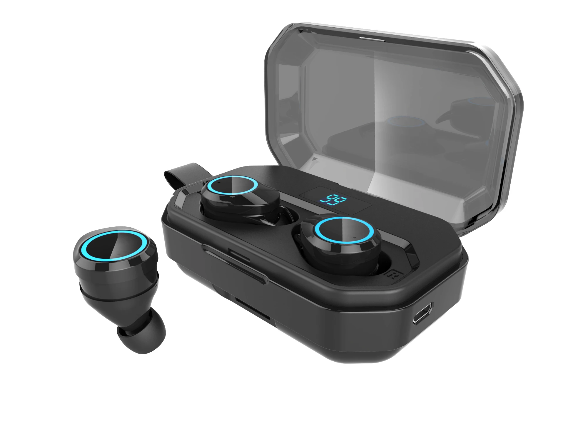 ESuky Mini TWS наушники вкладыши 5D стерео Спорт беспроводной Bluetooth 5,0 водонепроницаемый гарнитура с светодиодный дисплей зарядное устройство станция коробка