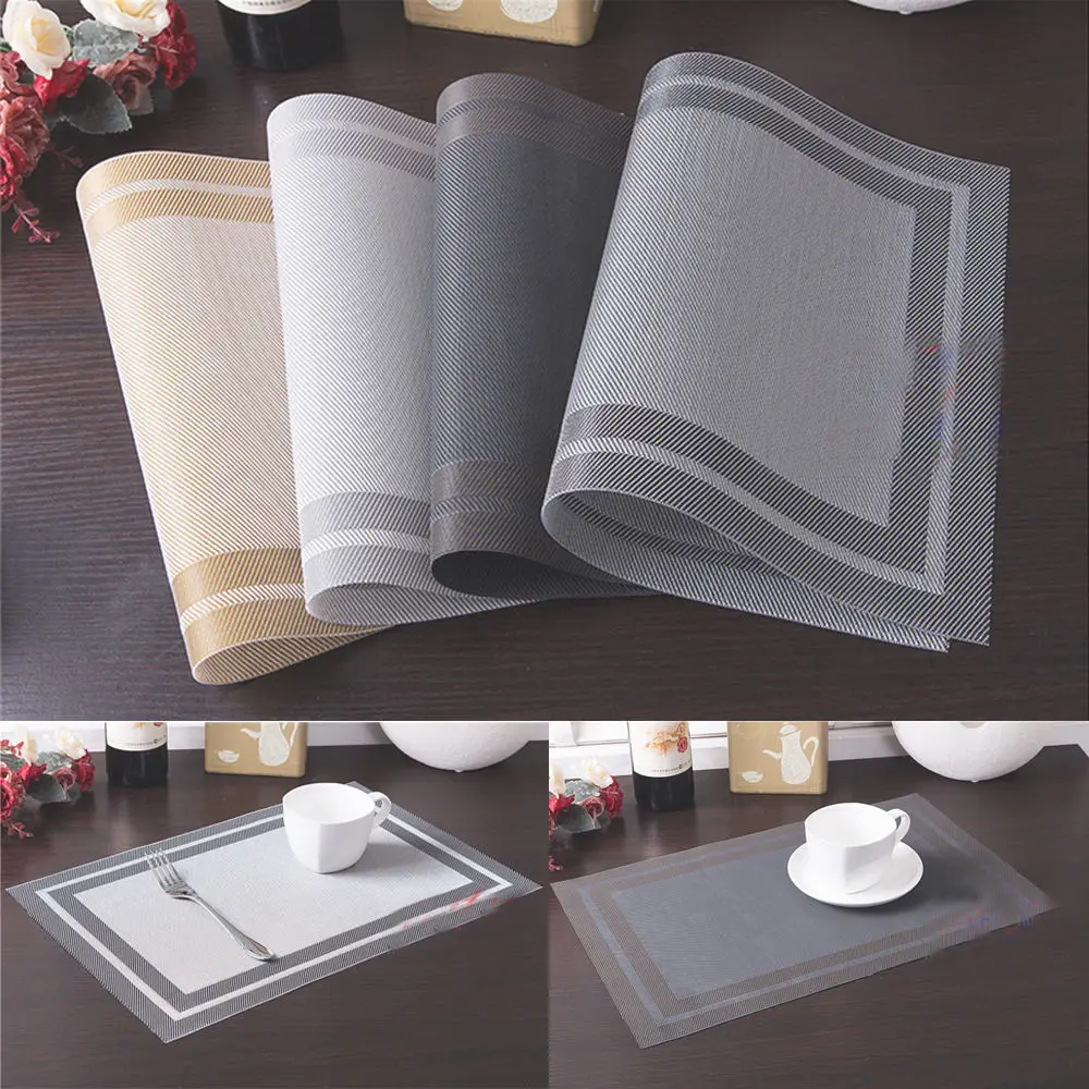 PVC Insulation Bowl Placemats Kitchen Dining Room Pad Western Table Mat