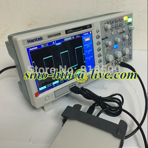 

Hantek Digital DSO5202B 200MHz 2Ch Bench Oscilloscope Scopemeter 1GS/s USB Color LCD High-Resolution 800x480 Record Length 1M