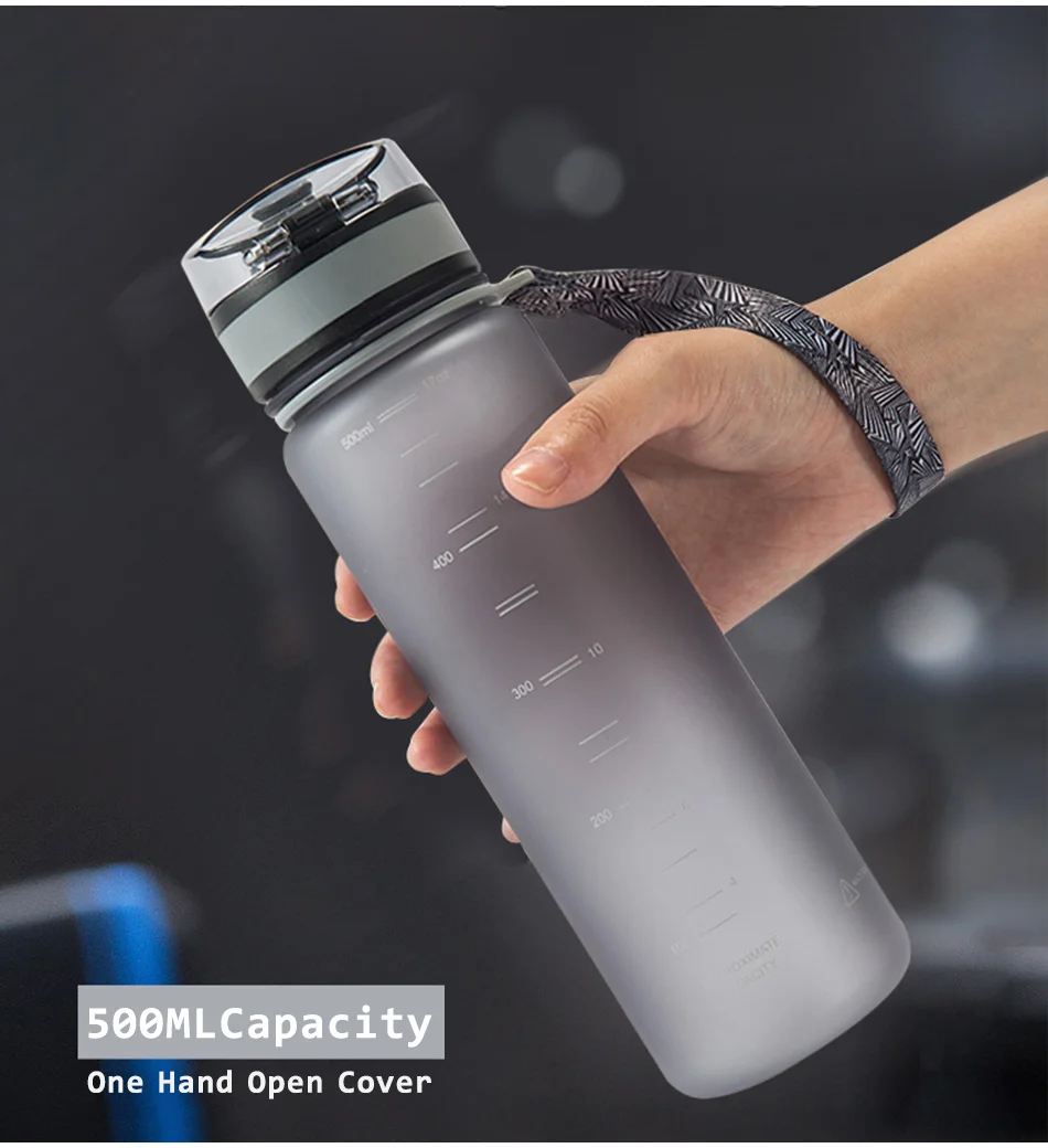 UZSPACE Mein Wasser Flaschen 500 ml Shaker Tragbare Sport Wandern Camping Raum Obst Saft Kunststoff Umweltfreundliche Drink mit filter3026-500_02