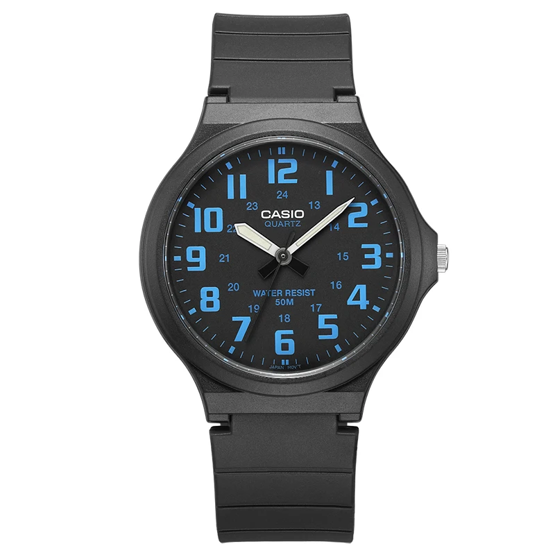 Casio новые студенческие Детские часы мужские резиновые спортивные MW 240 цифровые