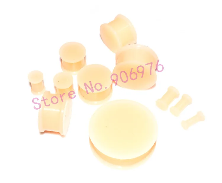 

1pair Silicone Ear Plugs Skin Color Flesh Tunnel Retail 3-30mm Choose sizes Earring Fashion Jewelry Ear Expander
