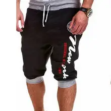 Летние спортивные штаны с принтом, шаровары длиной до середины голени, мешковатые хип-хоп пестрые шорты с завязками, мужские M-XXL