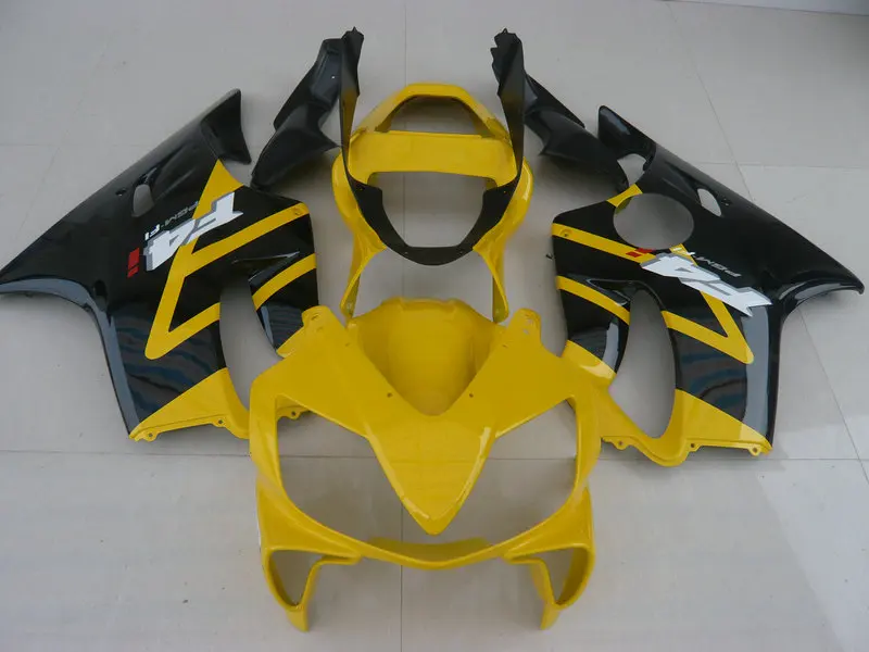 

Injection mold Fairing Kit for HONDA CBR600F4I 01 02 03 CBR 600F4I 2001 2002 2003 ABS Yellow black Fairings set+7gifts HZ45