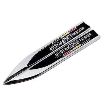 

Metal Mugen Car Fender Side Badge Sticker Emblem Decals For Honda Crider Greiz Insight Elysion Spirior CRZ Jet Crosstour Pilot