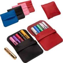 MUB-5pcs многоразовый флакон-спрей для духов с кожаной сумкой портативный мини-распылитель для духов с пустым косметическим контейнером посылка