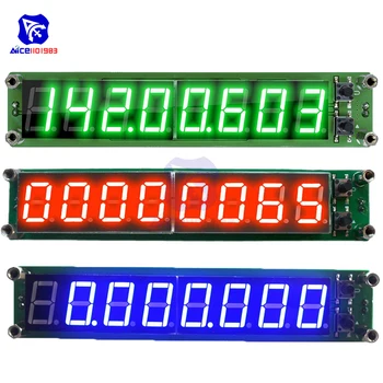 

RF Signal Frequency Counter Cymometer Blue/Red/Green 8 Bit Tube LED Digital Tester 0.1MHz to 60MHz 20MHz to 2400MHZ 2.4GHz Meter