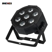 SHEHDS светодиодный 7x12 Вт RGBW Par Светильник с DMX512 вход/выход и питание вход и выход для DJ сцены ночные клубы Дискотека отели семья День Рождения Вечеринка