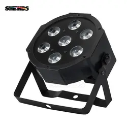 SHEHDS светодиодный светильник RGBW 7x12 W Par с DMX512 IN/OUT и мощностью в & OUT для DJ сцены ночных клубов Дискотека гостиницы семья День Рождения Вечеринка