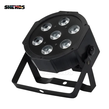 

SHEHDS LED 7x12W RGBW Par Light with DMX512 IN/OUT and Power IN&OUT for DJ Stages Night Clubs Disco Hotels Family Birthday Party