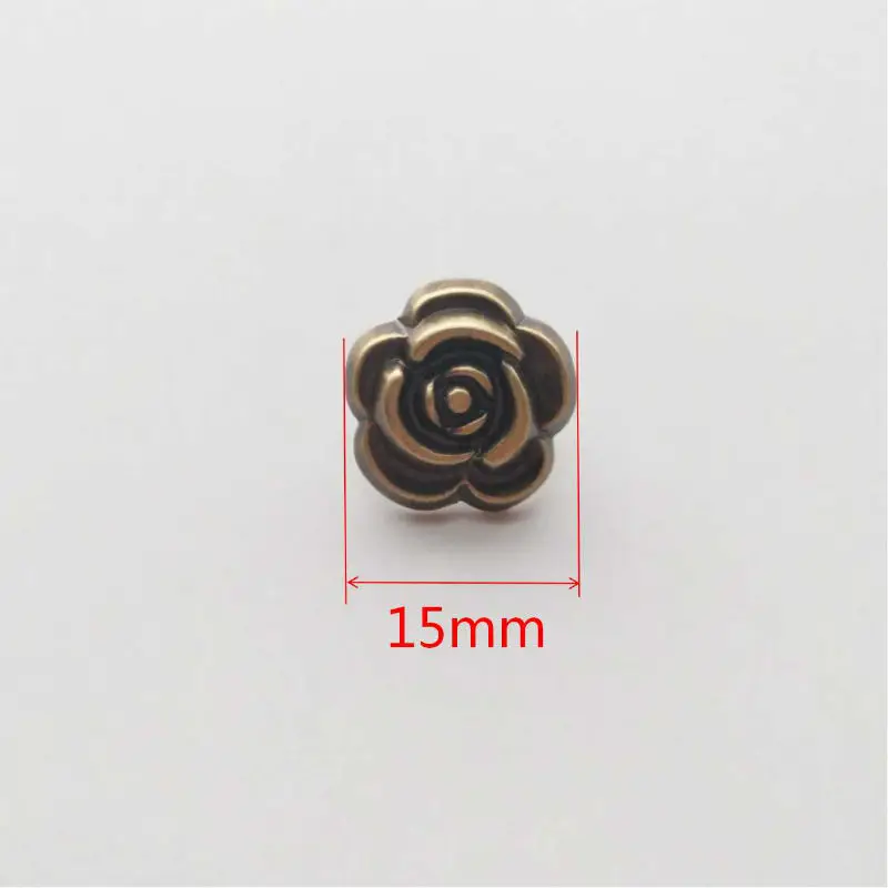 30pcs/lot Rose Flower Buttons Sewing-On One-Hole Resin Buttons For Clothes Bag Fashion Craft DIY Decoration Beautiful 15mm