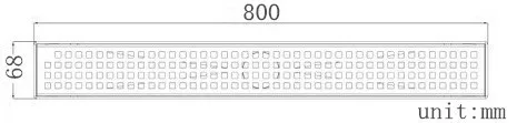 80cm de comprimento em aço inoxidável 304