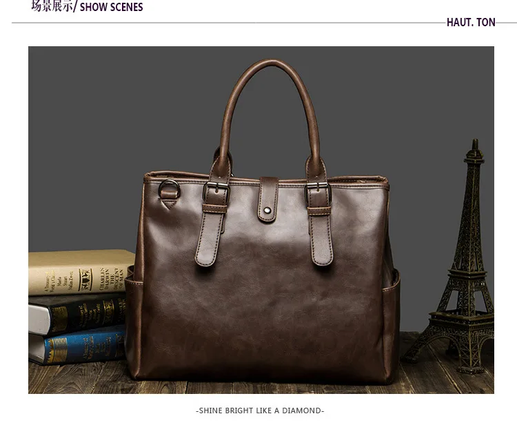 Ретро мужской портфель Crazy Horse кожаная сумка для ноутбука дизайнерские сумки на плечо бизнес сумка для ноутбука мужские сумки через плечо