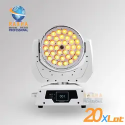 20X много 36 шт. * 15 Вт RGBAW 5IN1 зум, LED перемещение головы мыть, moving Head свет сценический движущихся головного света с Powercon