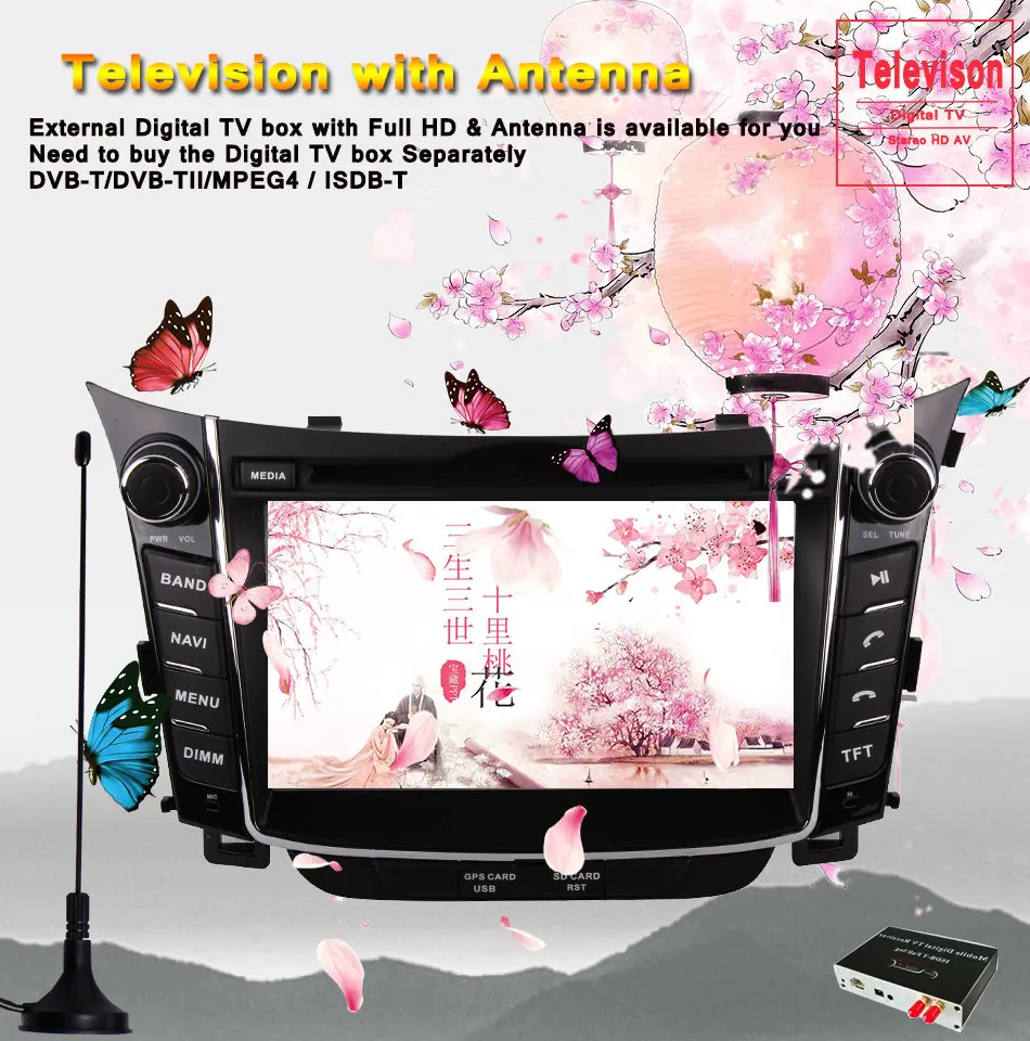 Excellent still cool Car video dvd player gps Navigation monitor audio stereo a/v entertainment system For Hyundai I30 2011+ android 9.0 5