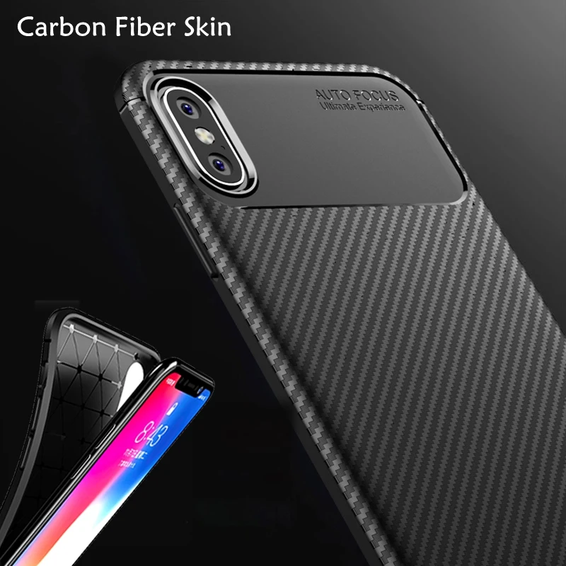 cheap Case for iPhone XS Max X 10 iPhone 6 6s Plus Cases Soft Carbon Fiber Cover for iPhone XR 7Plus iPhone 8 7 6 s Plus XSMax Coque