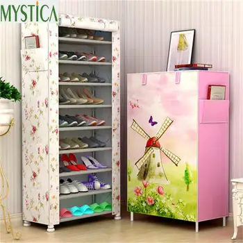

Home Large Capacity Shoe rack Storage Dustproof Multilayer Cloth Shoe Shelf Organizer Cabinet Furniture DIY Simple 6 or 9 Layers