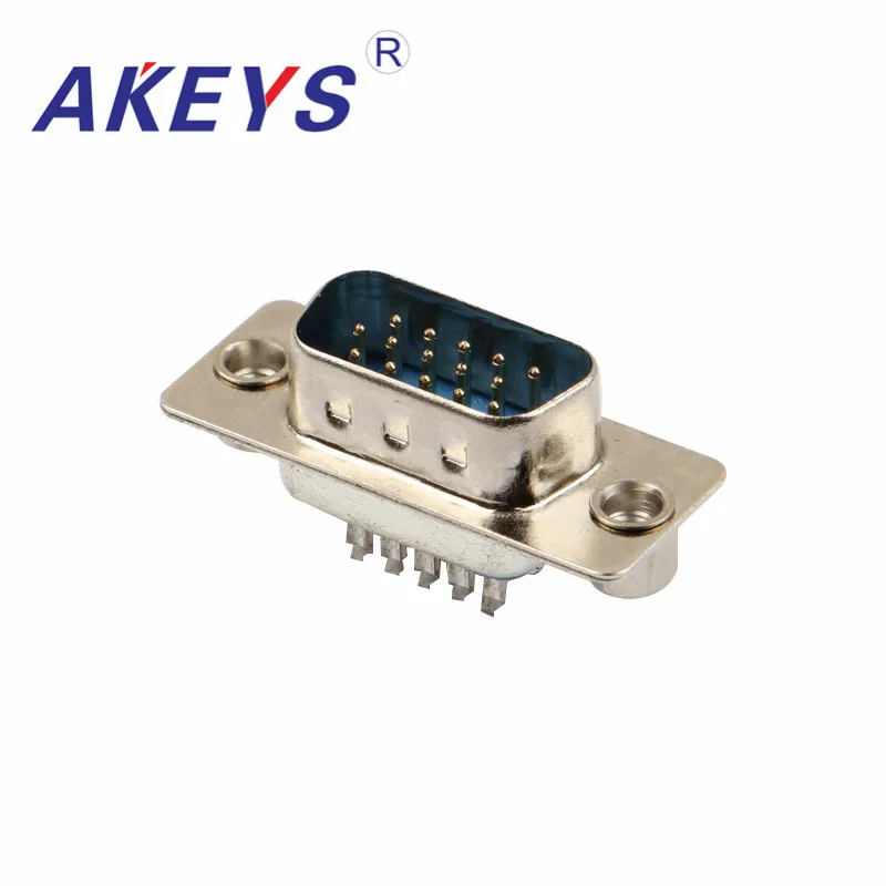 VGA DB 15 Pin Blue Core Male Back-end Hole To USB AM VGA Audio And Video Interface