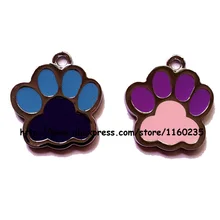 Лидер продаж! Новинка собака paw теги, разноцветные, лапы собаки ПЭТ-теги воротник